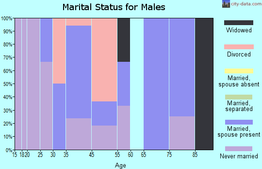Mooreton marital status for males