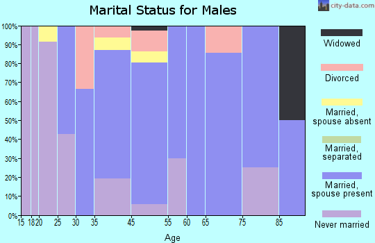 Neche marital status for males
