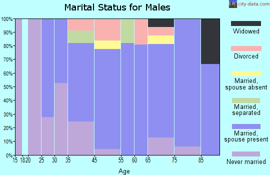New England marital status for males