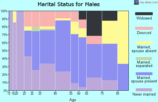 New Town marital status for males