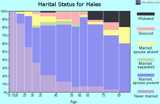 Avocado Heights marital status for males