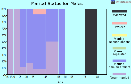 Shell Valley marital status for males