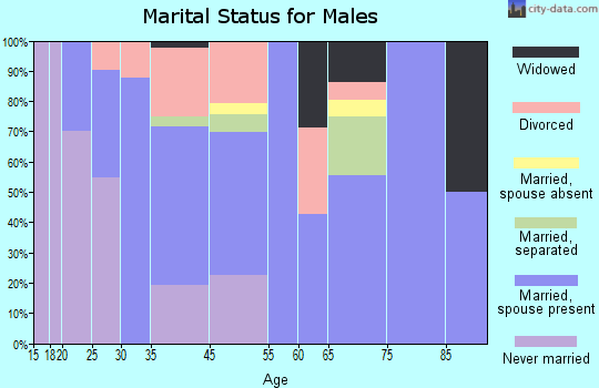 Addyston marital status for males