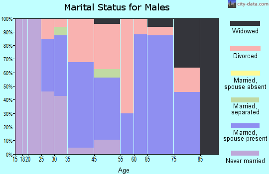Arlington Heights marital status for males