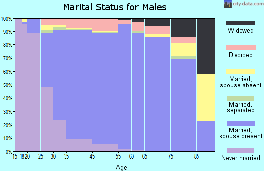 Beavercreek marital status for males