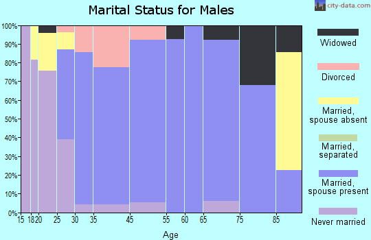Bluffton marital status for males