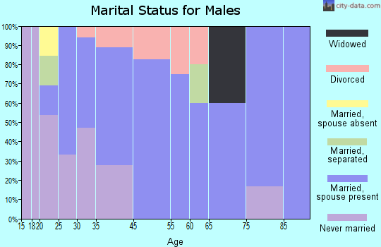 Bowersville marital status for males