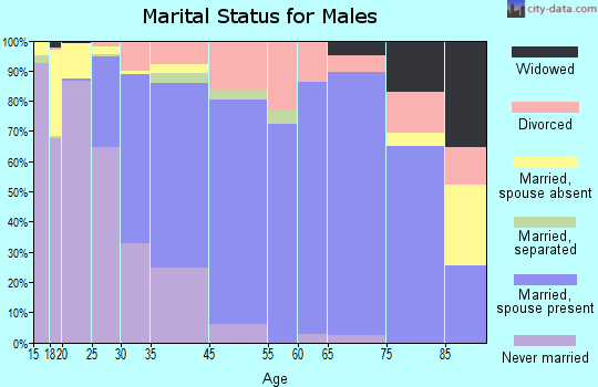 Bowling Green marital status for males