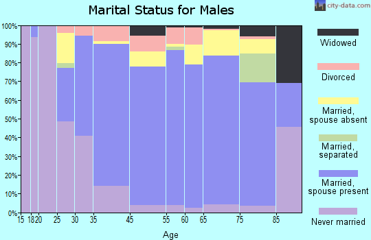 Brecksville marital status for males