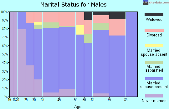 Bermuda Dunes marital status for males