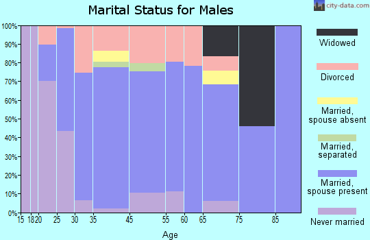 Camden marital status for males