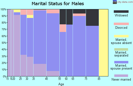 Cedarville marital status for males