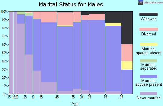 Centerville marital status for males