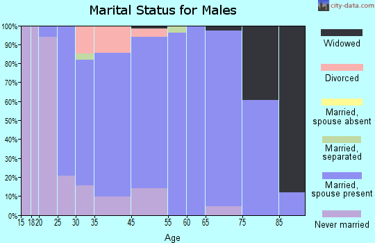 Champion Heights marital status for males