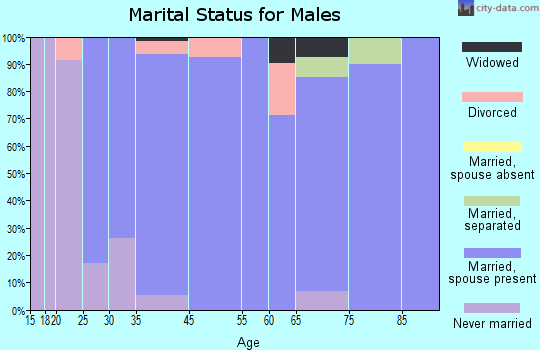 Cherry Grove marital status for males