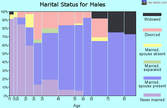 Big Bear City marital status for males
