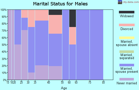 Clarksville marital status for males
