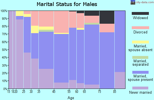 Big Bear Lake marital status for males