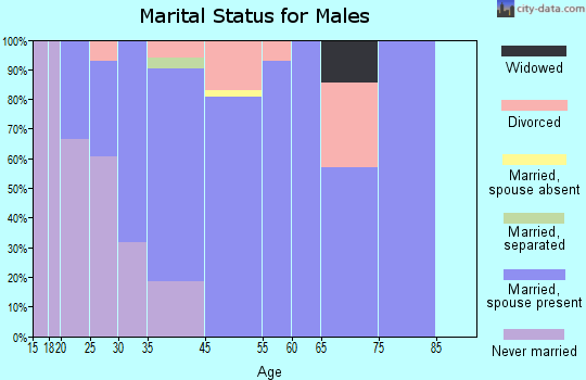 Commercial Point marital status for males
