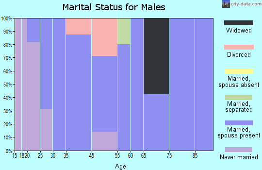 Conesville marital status for males