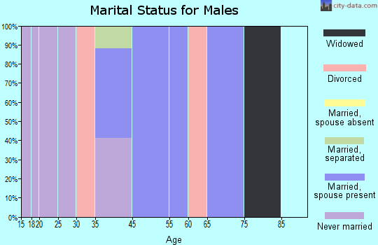 Dexter City marital status for males
