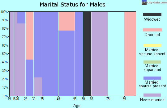 Donnelsville marital status for males