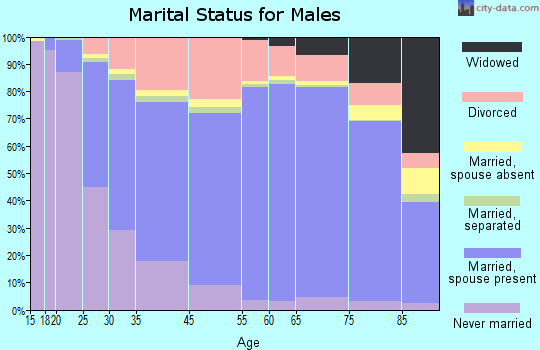 Elyria marital status for males