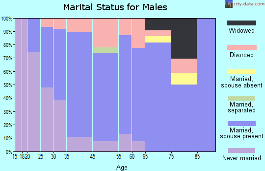 Fairfax marital status for males