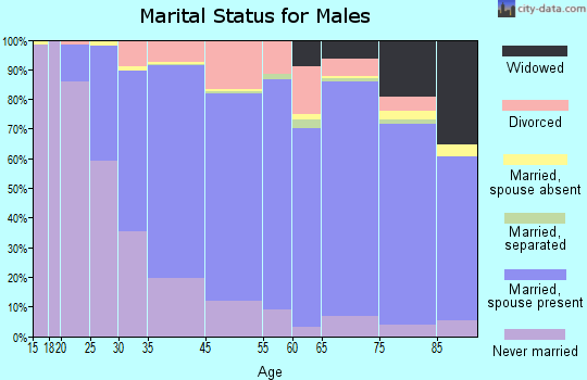 Fairview Park marital status for males