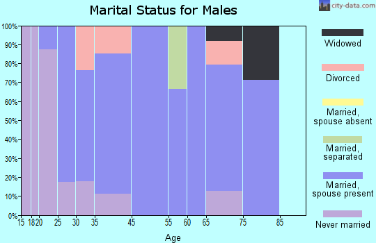 Green Camp marital status for males