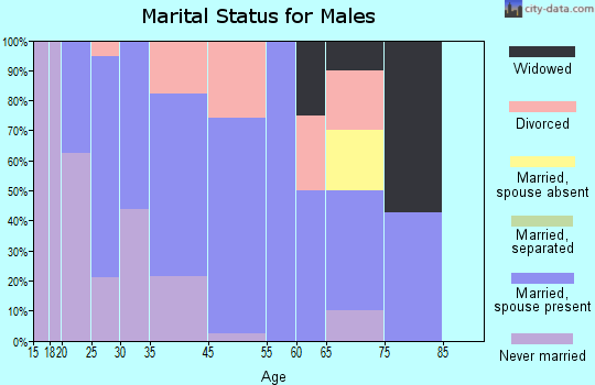 Jeromesville marital status for males