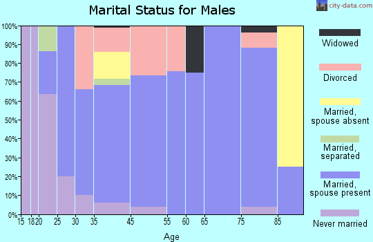 Kingston marital status for males