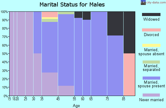Kirtland Hills marital status for males