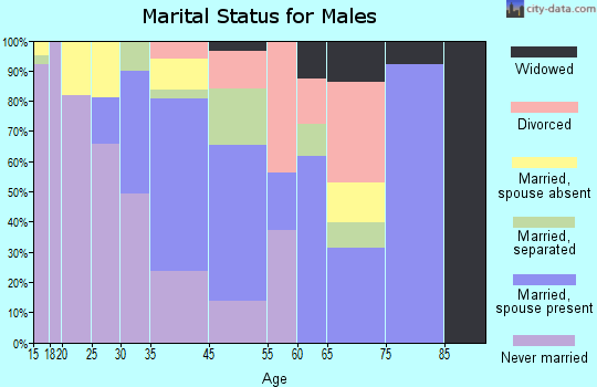 Lincoln Heights marital status for males