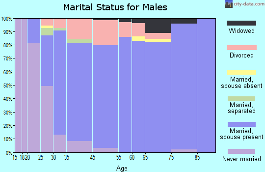 Louisville marital status for males