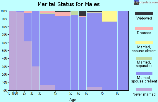 Mack South marital status for males