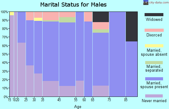 Madison marital status for males