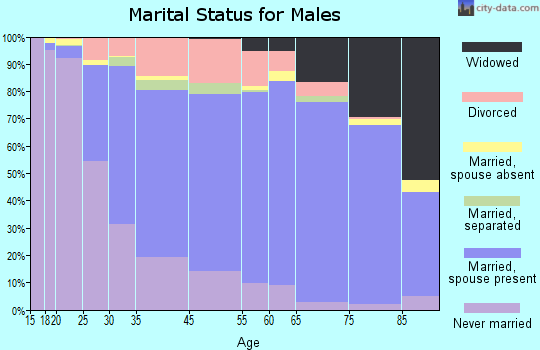 Maple Heights marital status for males