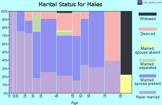 Brisbane marital status for males