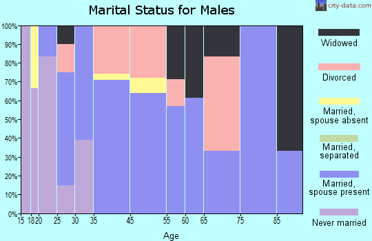 Martinsville marital status for males