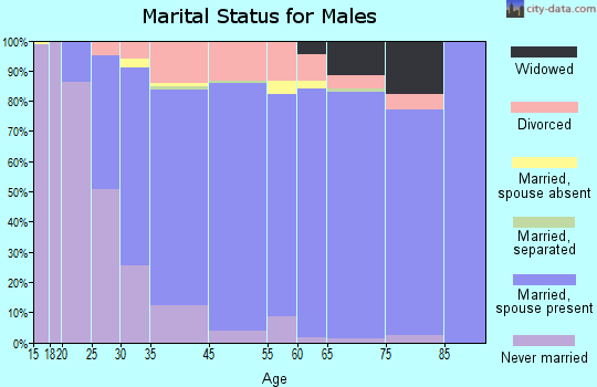 Maumee marital status for males
