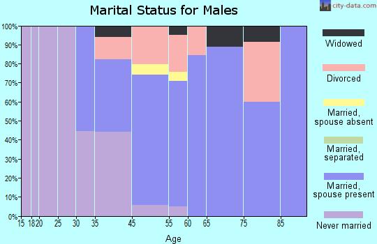 Meyers Lake marital status for males