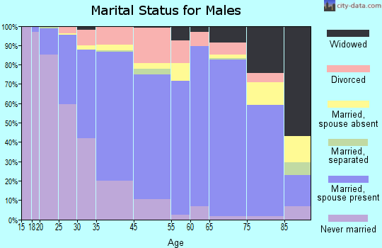 Middleburg Heights marital status for males