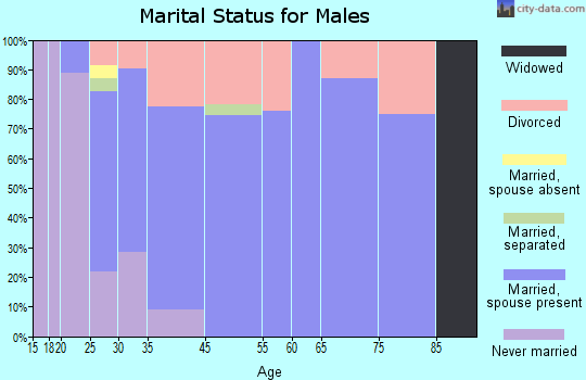 Millville marital status for males
