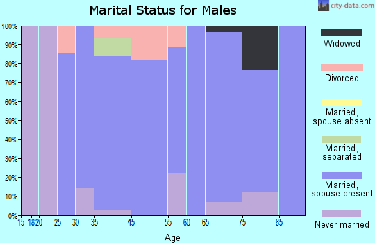 Mount Pleasant marital status for males