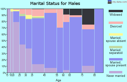 Northbrook marital status for males