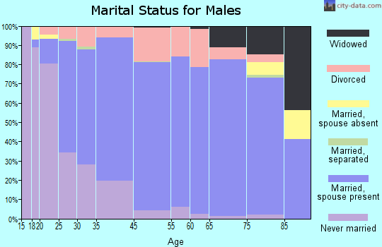 North Canton marital status for males