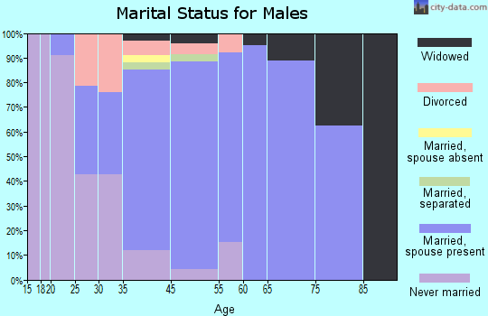 North Perry marital status for males