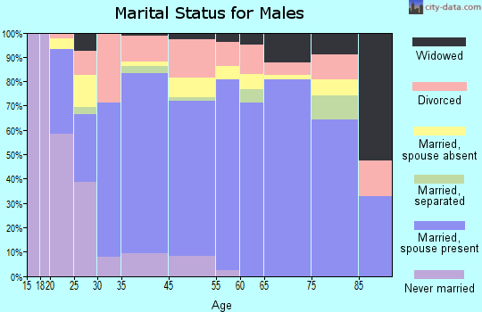 California City marital status for males