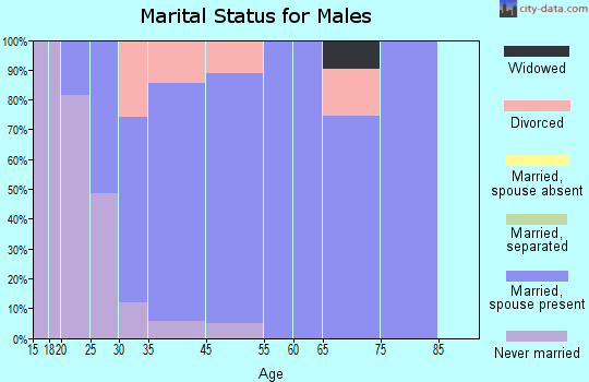 Pleasant Run Farm marital status for males